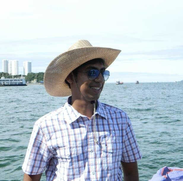 Nishanth Reddy at the farm near Nellore